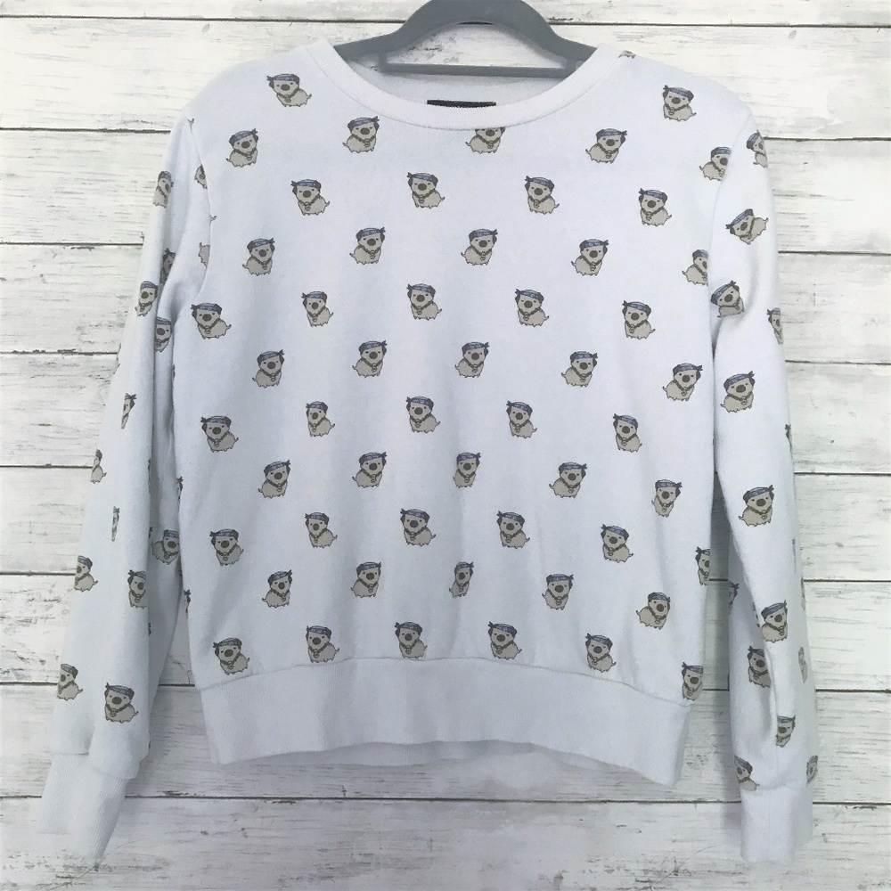 Forever 21 Pug Life Pullover Sweater Womens Small